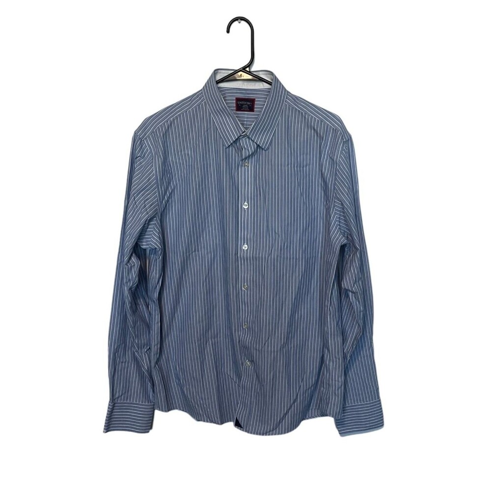 UNTUCKit Blue Striped Casual Button Down Shirt